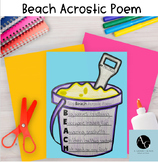 Beach Acrostic Poem- Summer Poetry/ Beach Day