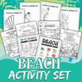 Beach Activity Set - Counting, Coloring Pages, Symmetry Dr