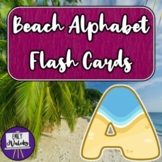 Beach Alphabet Flash Cards - Summer ABC Beginning Sound Practice