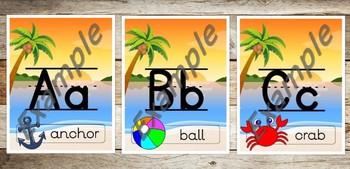 Preview of Beach Alphabet Posters