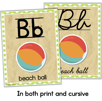 beach theme alphabet posters by fishyrobb teachers pay teachers