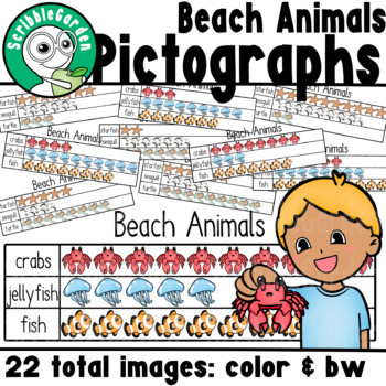 Preview of Beach Animals: Summer Pictographs