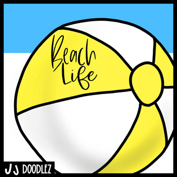 Beach Ball Clip Art by JJ Doodles | Teachers Pay Teachers