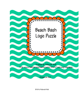 Preview of Beach Bash Logic Puzzle Level 3