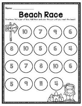 Summer Beach Printables by 3 Little Readers | Teachers Pay Teachers