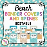 Beach Binder Covers and Spines | EDITABLE