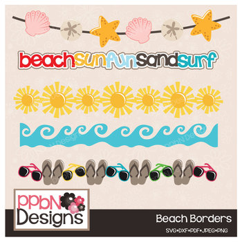 free beach clipart borders