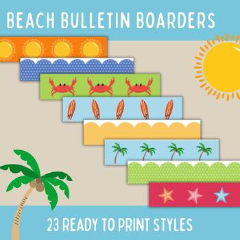 Preview of Beach Bulletin Boarders | Beach Bulletin Board