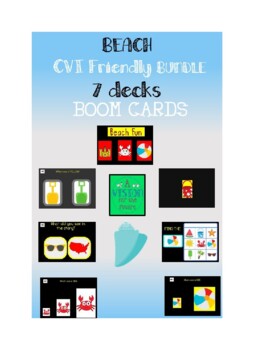 Preview of Beach CVI Friendly Bundle (7 Decks)