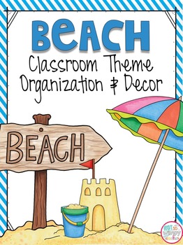 Preview of Beach Classroom Theme EDITABLE Decor