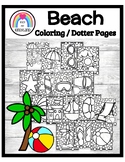 Beach Coloring Dauber Printables Booklet - Summer, Sun, Pa