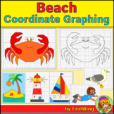 Beach Coordinate Graphing Mystery Pictures, Ordered Pairs,