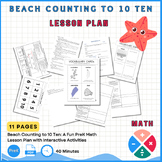 Beach Counting to 10 Ten A Fun PreK Math Lesson Plan with 