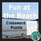 Beach Crossword  Puzzle Printable and Digital Easel Activity