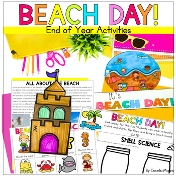 Preview of Beach Day Activities End of Year Theme Day