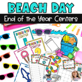 Beach Day Activities End of the Year Centers