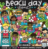 Beach Day Clipart MEGA Set {beach kids clipart}