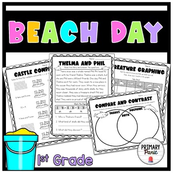 Preview of Beach Day - End of the Year Theme Day Activities for 1st Grade