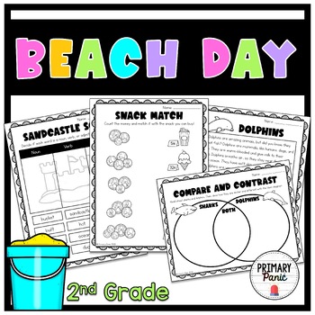 Preview of Beach Day - End of the Year Theme Day Activities for 2nd Grade