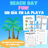 Beach Day FUN! Un Día en la playa! Spanish Beach Day Activities