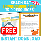 Beach Day Field Trip Forms : Permission slip, Chaperone le