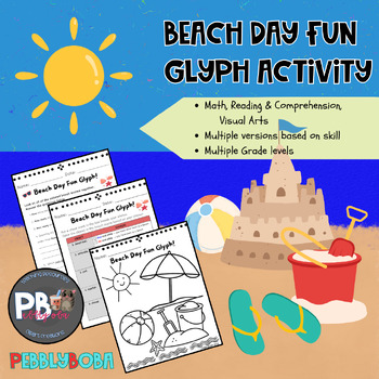 Preview of END OF YEAR: Beach Day Fun - Glyph Activity
