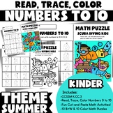 Beach Day Kindergarten Number Formation Fun: Recognition, 