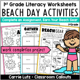 Beach Day Literacy Activities | Summer Reading Review | Bu