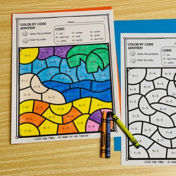 Beach Day Math Activities Summer School Coloring Pages #summercolordeal