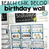 Beach Decor Birthday Wall EDITABLE 3 Designs