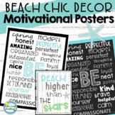 Beach Decor Motivational Posters in Various Designs