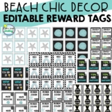Beach Decor Reward Tags EDITABLE Tons of Styles and Messages