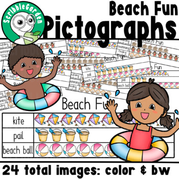 Preview of Beach Fun: 3 Category Pictographs