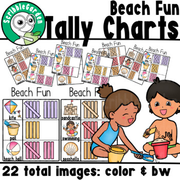 Preview of Beach Fun: 3 Category Tally Charts