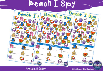 Preview of Beach I Spy Game