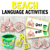 Beach Literacy Centers: Letter Cards, Sight Words, Numbers