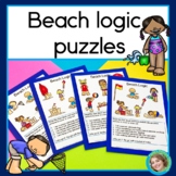 Beach | Ocean Math Logic Puzzles | Critical Thinking Enric