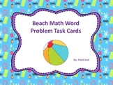 Beach Math Word Problem Task Cards