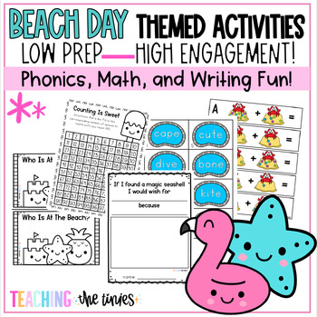 Preview of Beach/Ocean Themed Day End Of Year Activity Bundle