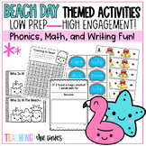 Beach/Ocean Themed Day End Of Year Activity Bundle