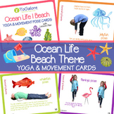 Ocean Animals-Beach Theme Yoga & Movement Pose Cards and L