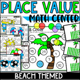 Beach Place Value Math Mats Flip and Cover
