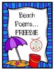 Beach Poems Freebie by The Hands On Teacher in Second | TpT