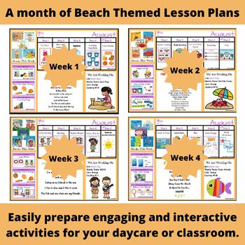 Beach Preschool Activities by ClubbhouseKids | TPT