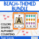 Beach Preschool Task Cards Bundle
