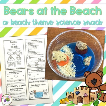 Preview of Beach Science and How To Writing {bears at the beach snack}