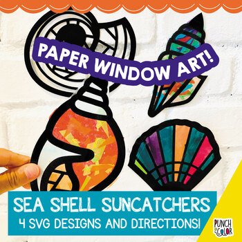 Preview of Beach Sea Shell Crafts for Preschool | Ocean Under the Sea SVG Cricut Activity