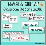 Beach & Shiplap Classroom Décor Bundle