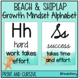 Beach & Shiplap Growth Mindset Alphabet Posters