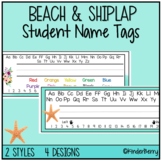Beach & Shiplap Name Tags Desk Plates